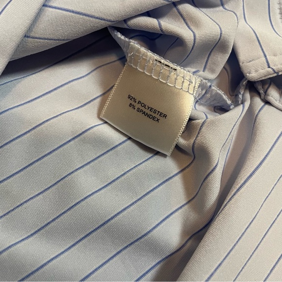 Peter Millar Light Blue Striped Polo - Picture 4 of 7
